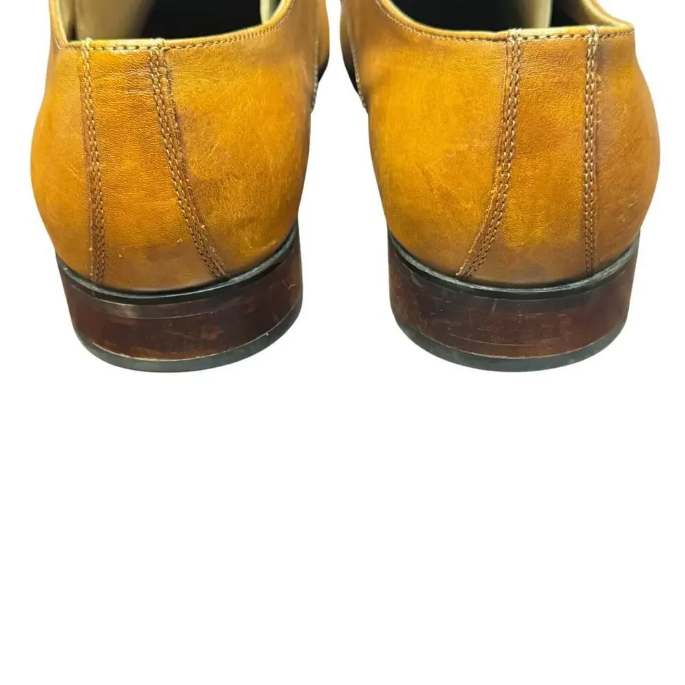 Aldo Mulligan Cognac Brown Leather Oxford Dress Shoes‎ Non-Slip Men's 10.5